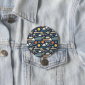 Badge Rond 7,6 Cm Tropical Beach Fun Pattern (En situation)