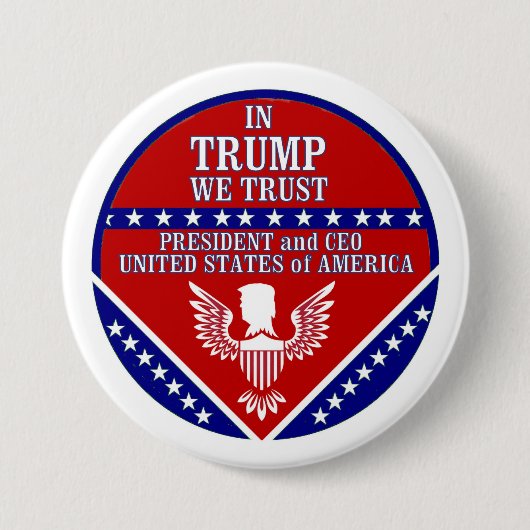 Badge Rond 7,6 Cm Trump 16 (Devant)