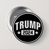 Badge Rond 7,6 Cm Trump 2024 (Devant & derrière)