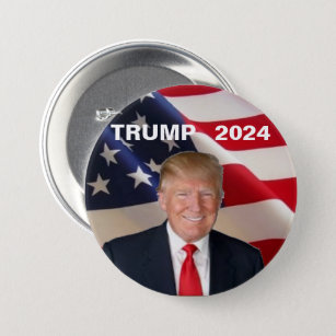 Badge Rond 7,6 Cm Trump 2024