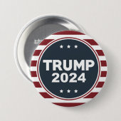 Badge Rond 7,6 Cm Trump 2024 (Devant & derrière)