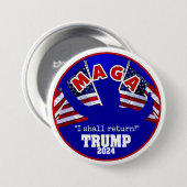 Badge Rond 7,6 Cm Trump 2024 (Devant & derrière)