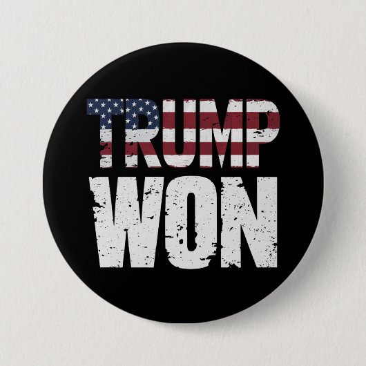 Badge Rond 7,6 Cm Trump a gagné la 47e élection présidentielle améri (Devant)