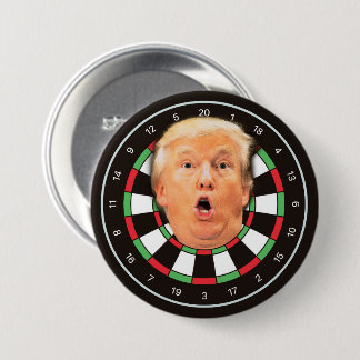Badge Rond 7,6 Cm Trump Dartboard Drôle Donald Cible de flechettes P