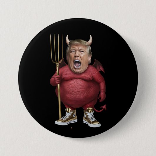 Badge Rond 7,6 Cm Trump Devil Button (Devant)