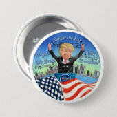 Badge Rond 7,6 Cm Trump est Cukoo (Devant & derrière)