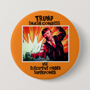 Badge Rond 7,6 Cm Trump et le Congrès