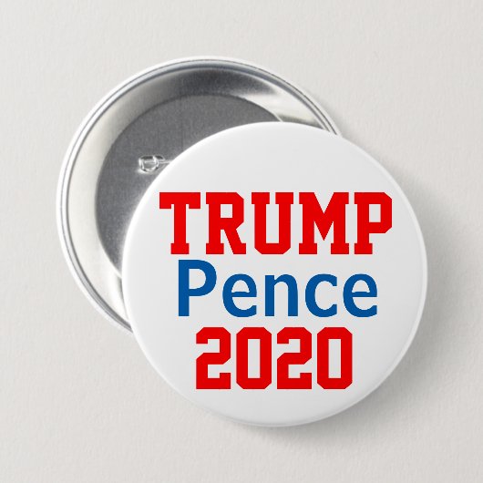 Badge Rond 7,6 Cm Trump Pence 2020 (Devant & derrière)