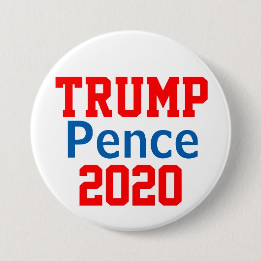 Badge Rond 7,6 Cm Trump Pence 2020 (Devant)