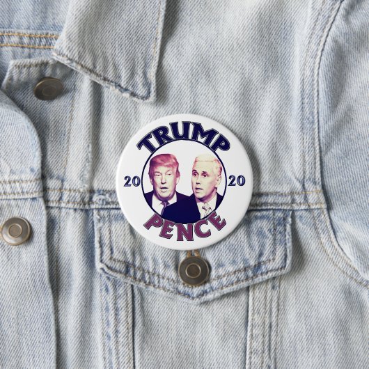 Badge Rond 7,6 Cm Trump Pence 2020 (En situation)
