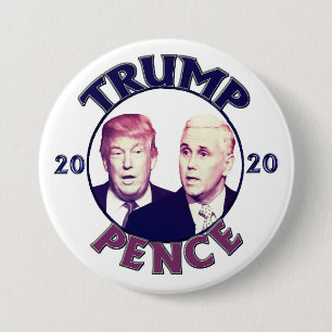 Badge Rond 7,6 Cm Trump Pence 2020