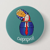 Badge Rond 7,6 Cm Trump - Poupée russe Poutine (Devant)