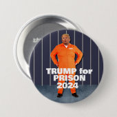 Badge Rond 7,6 Cm Trump pour la prison 2024 (Devant & derrière)