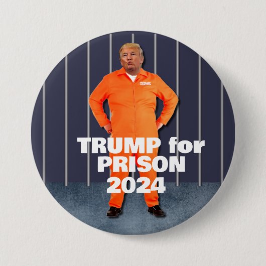Badge Rond 7,6 Cm Trump pour la prison 2024 (Devant)