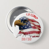 Badge Rond 7,6 Cm Trump Pour Président 2020 Bouton (Devant & derrière)