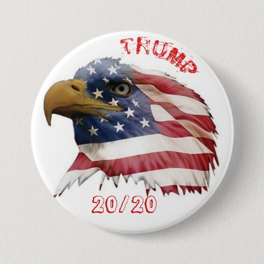 Badge Rond 7,6 Cm Trump Pour Président 2020 Bouton (Devant)