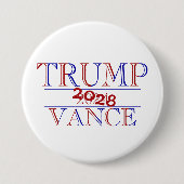 Badge Rond 7,6 Cm Trump Vance 2024 2028 Button (Devant)