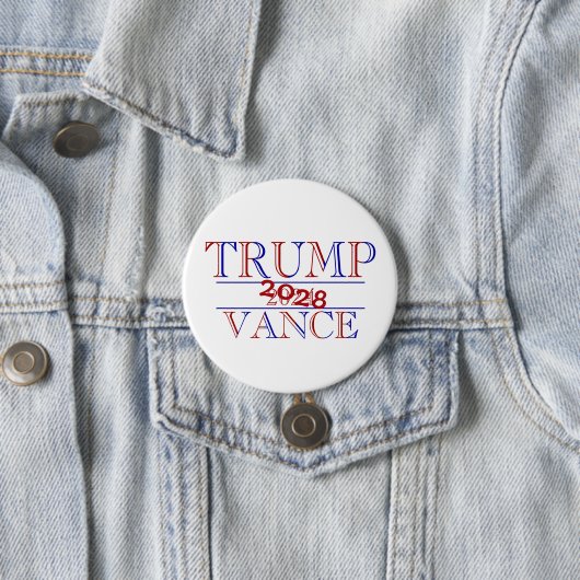 Badge Rond 7,6 Cm Trump Vance 2024 2028 Button (En situation)