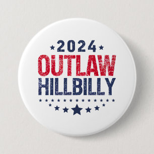 Badge Rond 7,6 Cm Trump Vance 2024 Hors-la-loi Hillbilly Drapeau amé