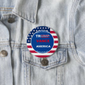 BADGE ROND 7,6 CM TRUMP VANCE AMÉRIQUE (En situation)