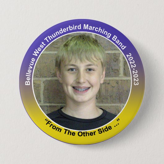 Badge Rond 7,6 Cm Trumpet Brett 9 (Devant)