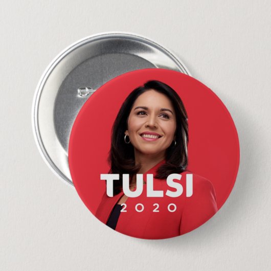 Badge Rond 7,6 Cm Tulsi Gabbard 2020 (Devant & derrière)