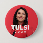 Badge Rond 7,6 Cm Tulsi Gabbard 2020 (Devant)