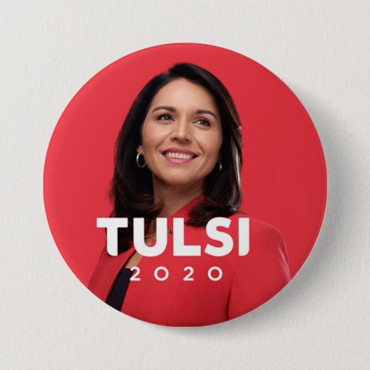 Badge Rond 7,6 Cm Tulsi Gabbard 2020 (Devant)