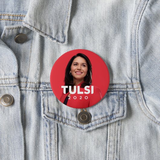 Badge Rond 7,6 Cm Tulsi Gabbard 2020 (En situation)