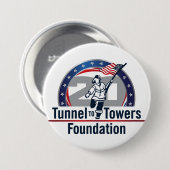 Badge Rond 7,6 Cm Tunnel to Towers Foundation 20 ans (Devant & derrière)