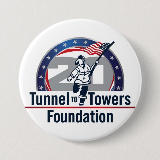 Badge Rond 7,6 Cm Tunnel to Towers Foundation 20 ans (Devant)