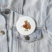 Badge Rond 7,6 Cm Turkey as Farmer (En situation)