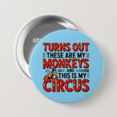 Badge Rond 7,6 Cm turns out... (Devant & derrière)