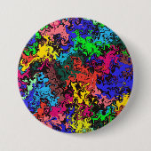 Badge Rond 7,6 Cm Twirly coloré Abstrait / (Devant)