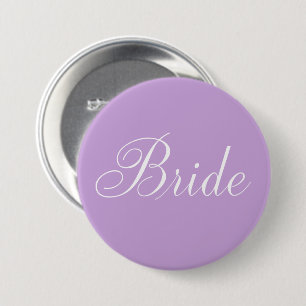 Badge Rond 7,6 Cm Typographie mignonne "jeune mariée " de manuscrit