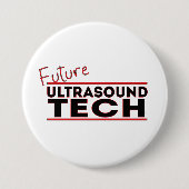 Badge Rond 7,6 Cm Ultrasound Tech (Devant)