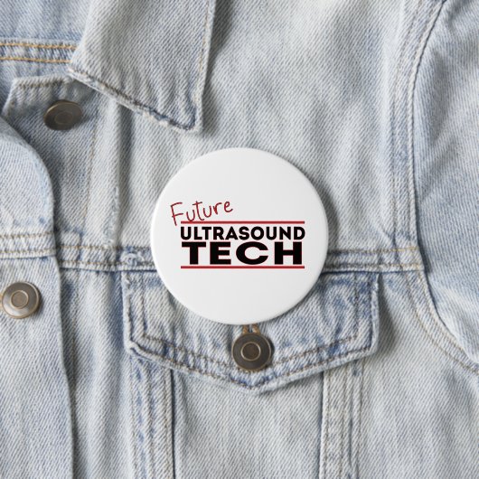 Badge Rond 7,6 Cm Ultrasound Tech (En situation)