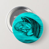 Badge Rond 7,6 Cm Un ange endormi (Devant & derrière)