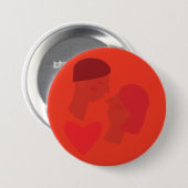 Badge Rond 7,6 Cm Un Baiser (Devant & derrière)