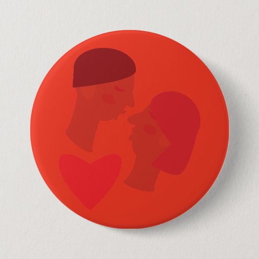 Badge Rond 7,6 Cm Un Baiser (Devant)