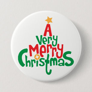 Badge Rond 7,6 Cm Un bouton rond de Noël très joyeux