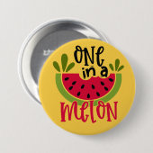 Badge Rond 7,6 Cm Un dans un jeu de pastèque Melon (Devant & derrière)