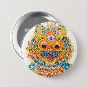 Badge Rond 7,6 Cm Un Grand Chat, Louis Wain (Devant & derrière)