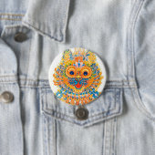 Badge Rond 7,6 Cm Un Grand Chat, Louis Wain (En situation)