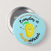 Badge Rond 7,6 Cm Un jeu de mangue positif - le quotidien est magnif (Devant & derrière)