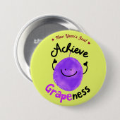 Badge Rond 7,6 Cm Un jeu de raisins positif - Obtenir une image (Devant & derrière)