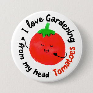 Badge Rond 7,6 Cm Un jeu de tomates positif - Des tomates de ma têt