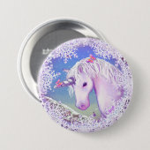 Badge Rond 7,6 Cm Un paradis pourpre & neige (Devant & derrière)