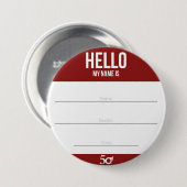 Badge Rond 7,6 Cm Un plus grand Pin de bonjour (Devant & derrière)