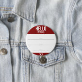 Badge Rond 7,6 Cm Un plus grand Pin de bonjour (En situation)